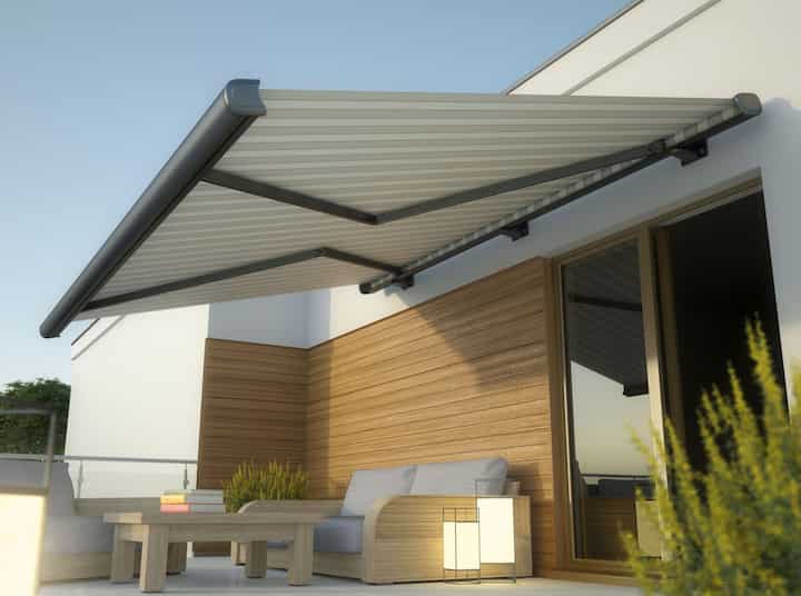 Convenient retracable awning for outdoor space in Hendersonville, NC.
